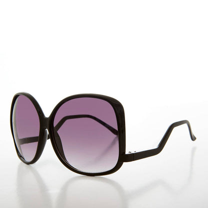 SUNGLASS MUSEUM - Oversized Women's Drop Temple Sunglass - Paulina: Yellow Tortoise
