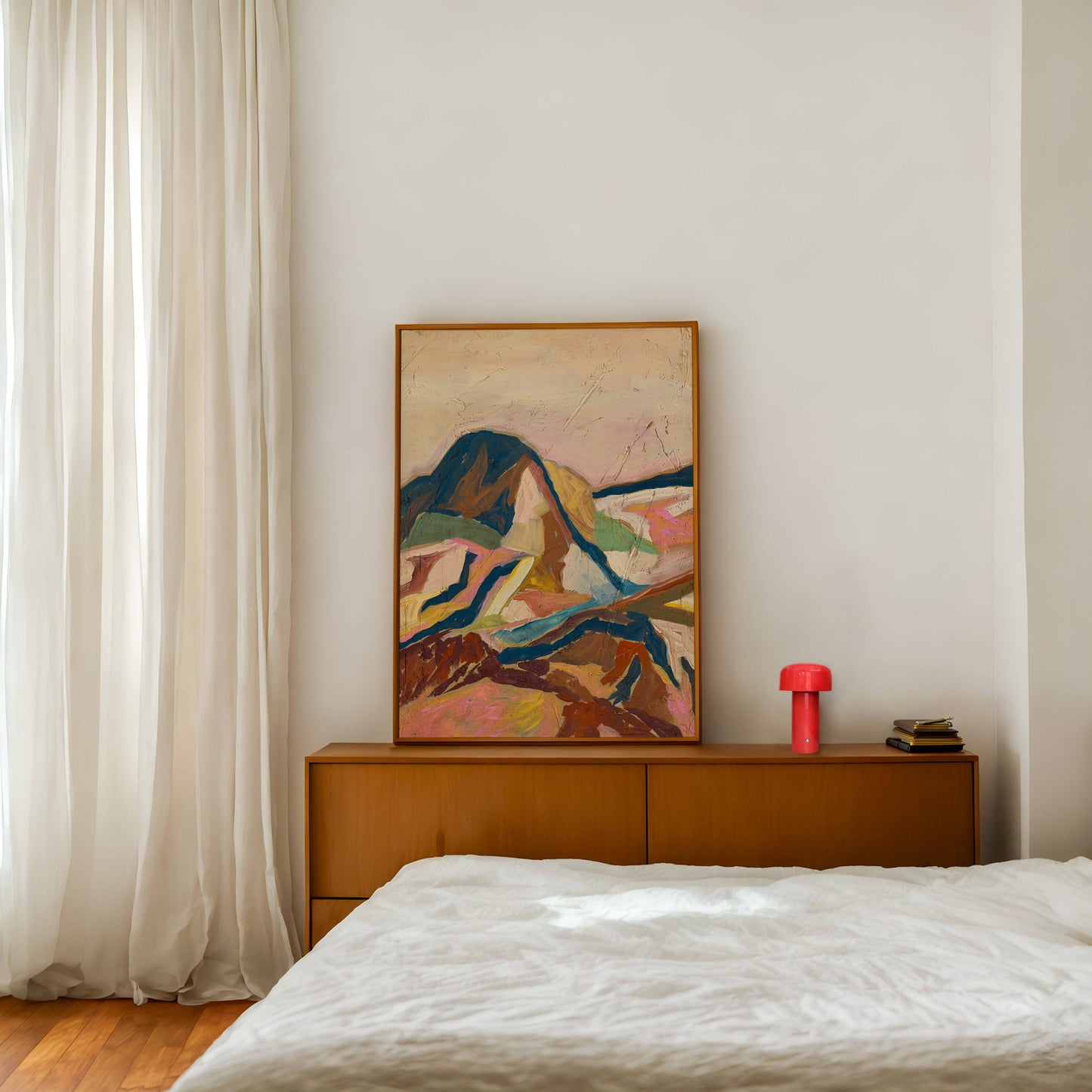 El Baker Art - Jewel Tones Mountain Southwest Abstract Art Print: Unframed, Giclee Paper Print Only / 11×14