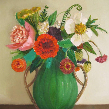 JANET HILL STUDIO - Green Leaves Art Print - 8.5" X 11"