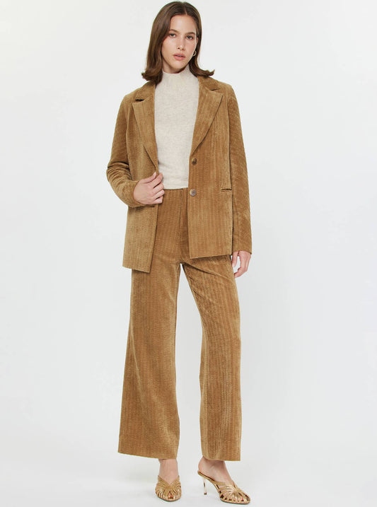 Current Air - CORDUROY SINGLE BREASTED JACKET: Camel / L