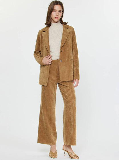 Current Air - CORDUROY SINGLE BREASTED JACKET: Camel / S