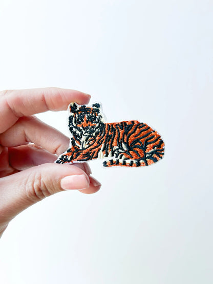 Field Trip Threads - Tiger Embroidered Iron-On Patch