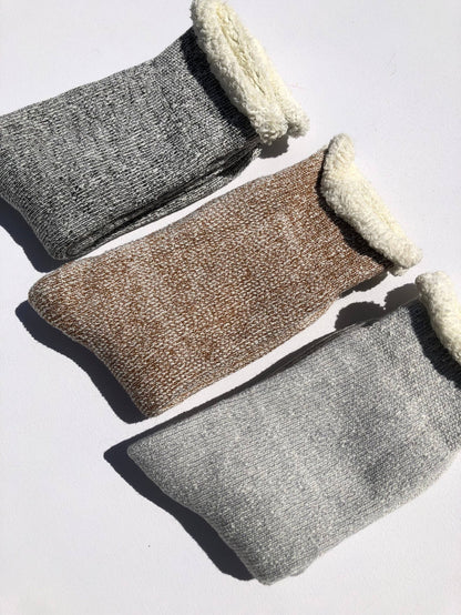 Billy Bamboo - SUPER TERRY LOOP SOCKS: Brown / Women’s 7.5 - 10.5, Men’s 7 - 11.5