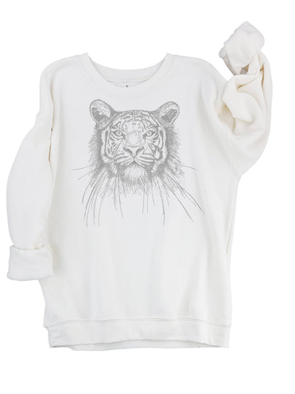 Supermaggie @ Faire - Tiger Ollie Oversized Sweatshirt: Black / Md