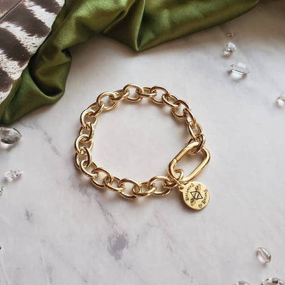 Dreamers of Dreams - Chunky Cable Chain Gold Plated Bracelet