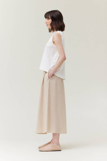 Grade & Gather - 42078 - BACK FOLDED TSHIRT: OFF WHITE / Contemporary / SMALL