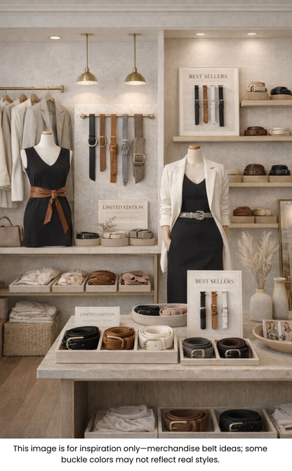ADA Collection Belts - Naomi Belt – Cognac | Adjustable Snap Belt | One-Size