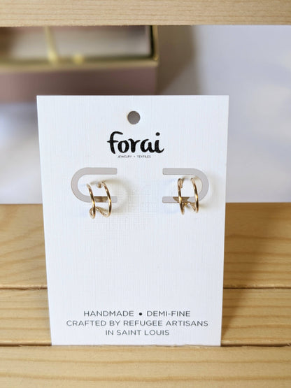 Forai - Journey of Hope Huggie Earrings in 14k Gold Filled