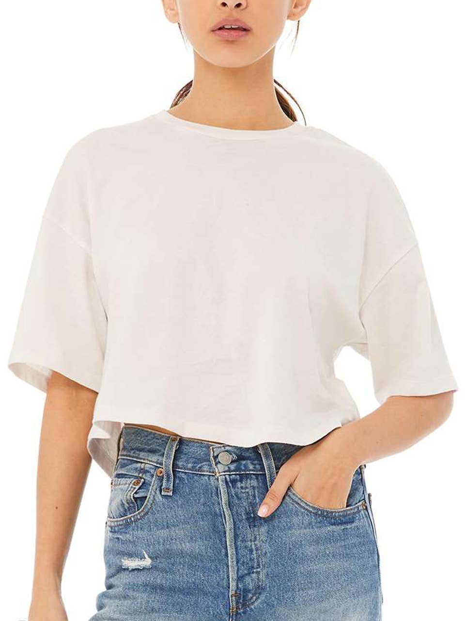 Supermaggie @ Faire - Strawberry Clover Crop Tee: Mustard / Xl