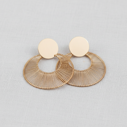 paperln - Metallic Twisted Circle Stud Earrings