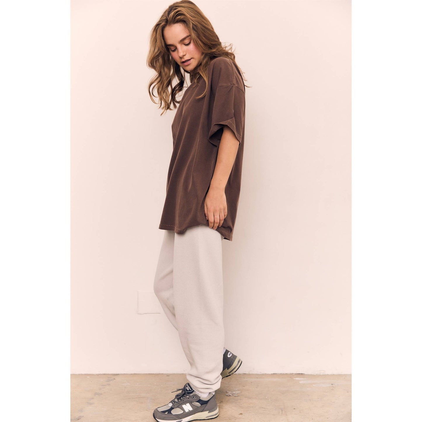 The Blank Lab - Oversized Mineral Washed Cotton Tee (AAC095): NEW YORK NAVY / S-M-L(2-2-2)