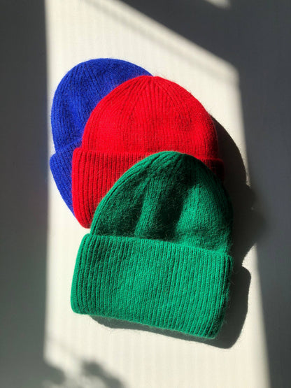 Billy Bamboo - ROYAL ANGORA WOOL BEANIE - crystal brights: Yellow diamond