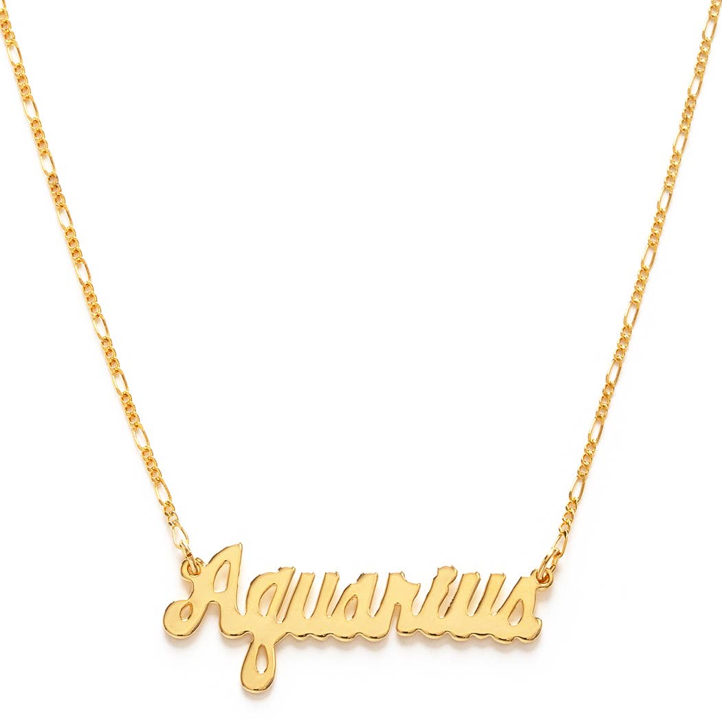 Amano Studio - Zodiac Script Necklaces – Singles: Pisces
