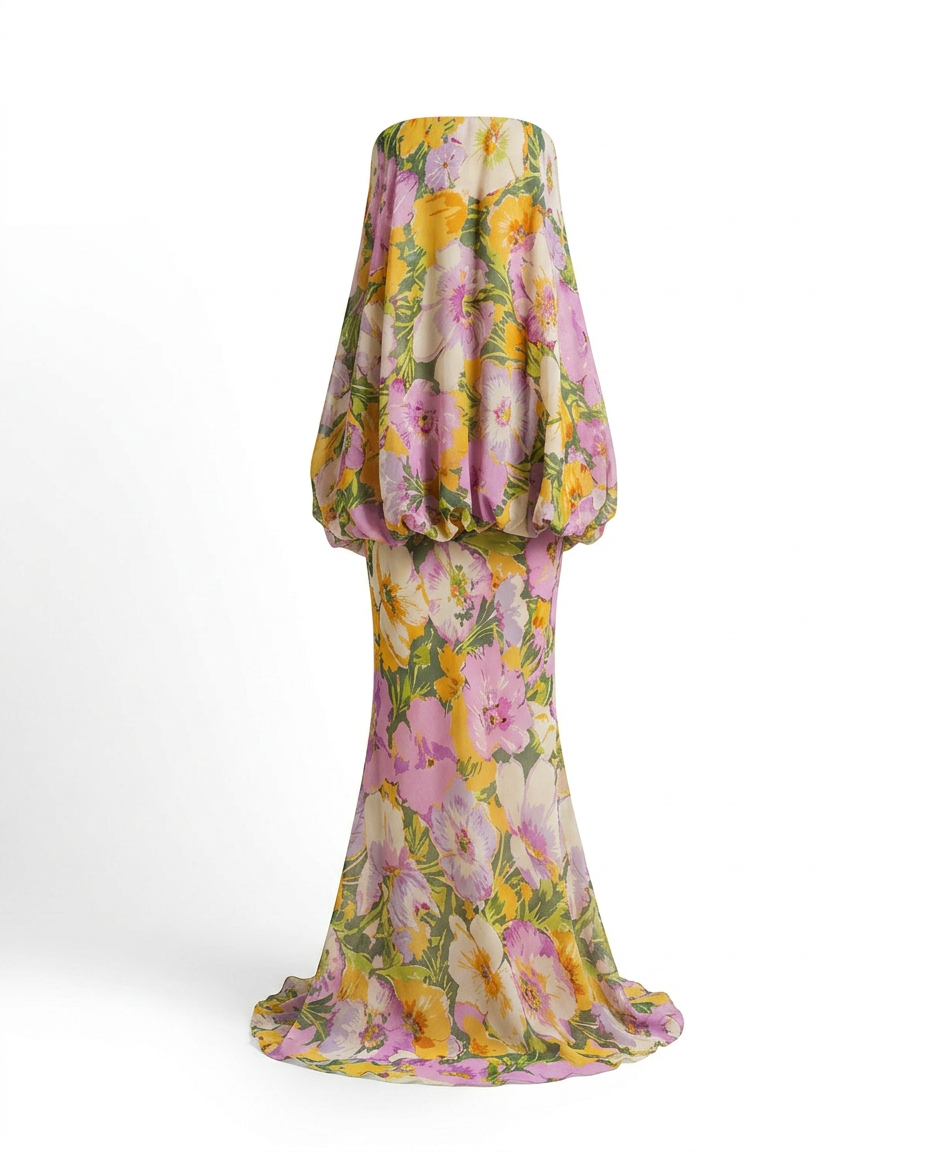 Boho Brown - Worthy Floral Print Maxi Dress: Floral / S