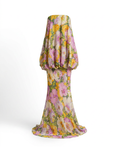 Boho Brown - Worthy Floral Print Maxi Dress: Floral / S