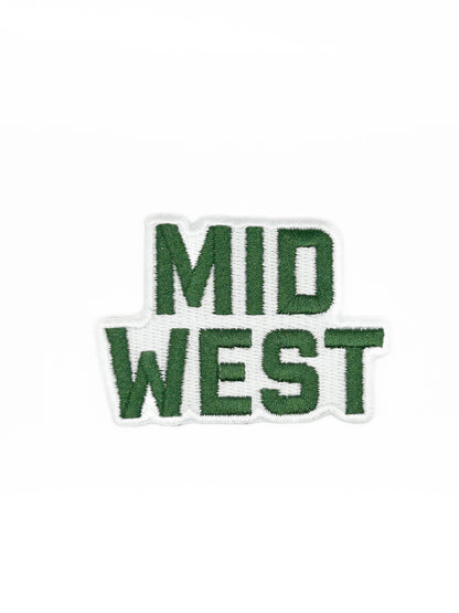 Field Trip Threads - Midwest Embroidered Patch Green Text Patch Regional Pride