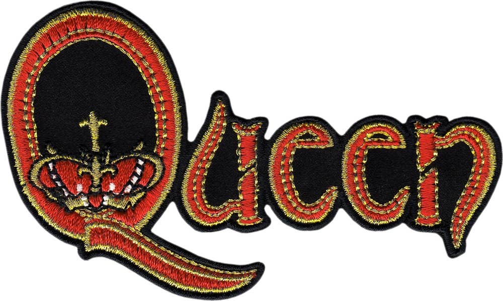 Square Deal Recordings & Supplies - Patch - Queen - Red & Gold Logo With Crown - 4"