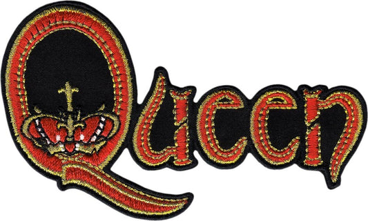 Square Deal Recordings & Supplies - Patch - Queen - Red & Gold Logo With Crown - 4"
