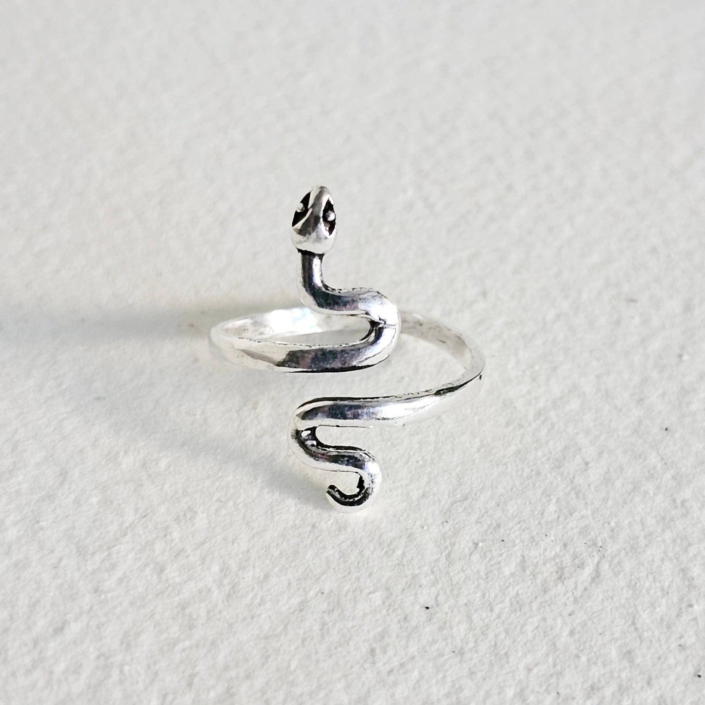 Bisjoux - Brass snake serpent cobra ring adjustable handmade: Brass