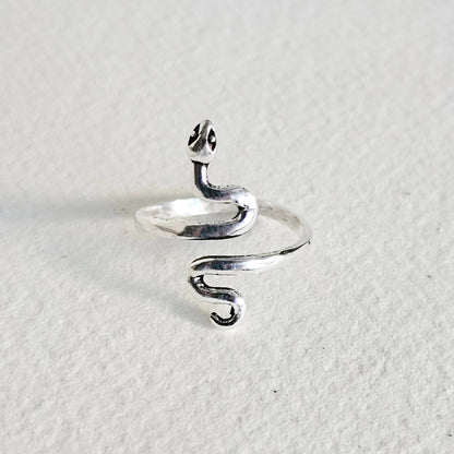 Bisjoux - Brass snake serpent cobra ring adjustable handmade: Brass