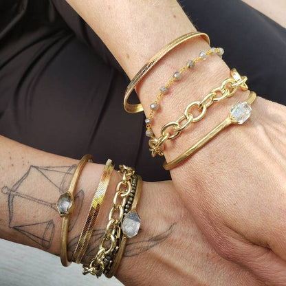 Dreamers of Dreams - Chunky Cable Chain Gold Plated Bracelet