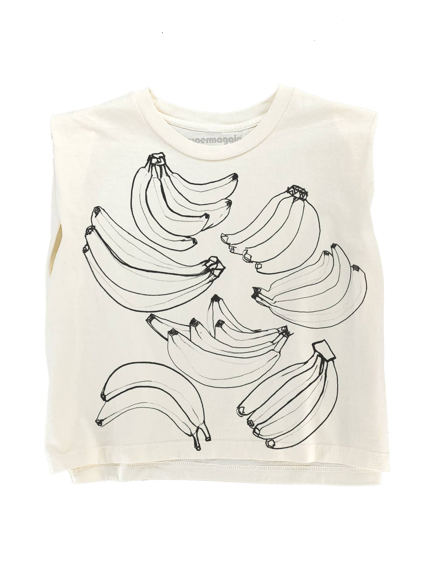 Supermaggie @ Faire - Bananas Maisie Heavyweight Muscle Tee: Off Black / Xl