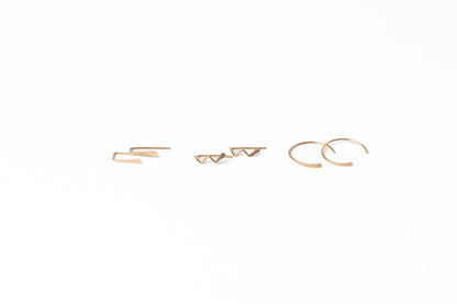 Forai - Indra Staple Earrings in 14K Gold Filled
