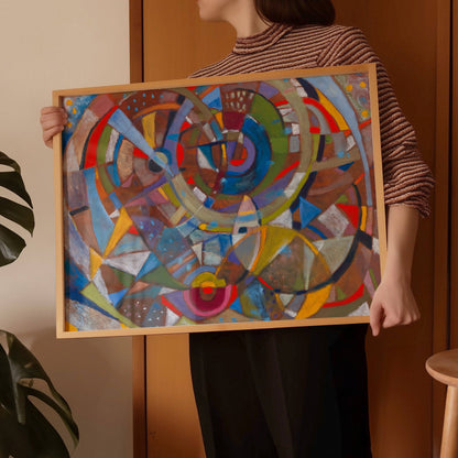 El Baker Art - GUEST ARTIST | Midcentury Modern Retro Abstract Art: Unframed, Giclee Paper Print Only / 12×16