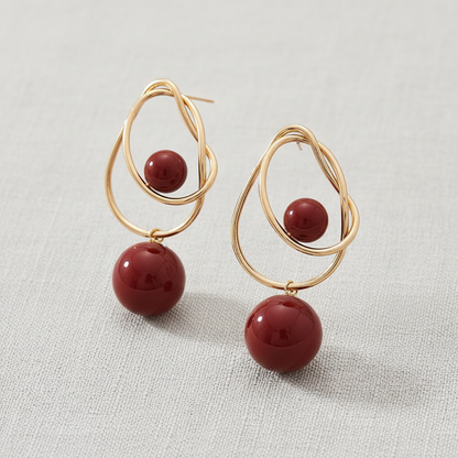 paperln - Vintage Acrylic Crossed Stud Earrings