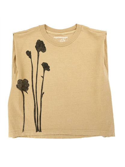 Supermaggie @ Faire - Shadow Flowers Maisie Heavyweight Muscle Tee: Pink Lavender / Lg
