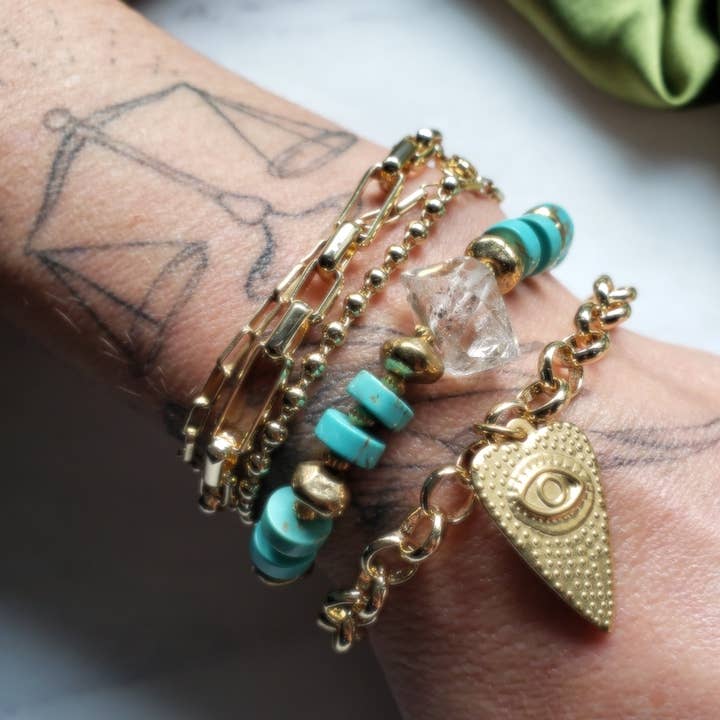 Dreamers of Dreams - Chunky Rolo Chain Gold Plated Bracelet