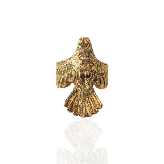 Dreamers of Dreams - Hawk Ring - Brass Spirit Animal Statement Ring