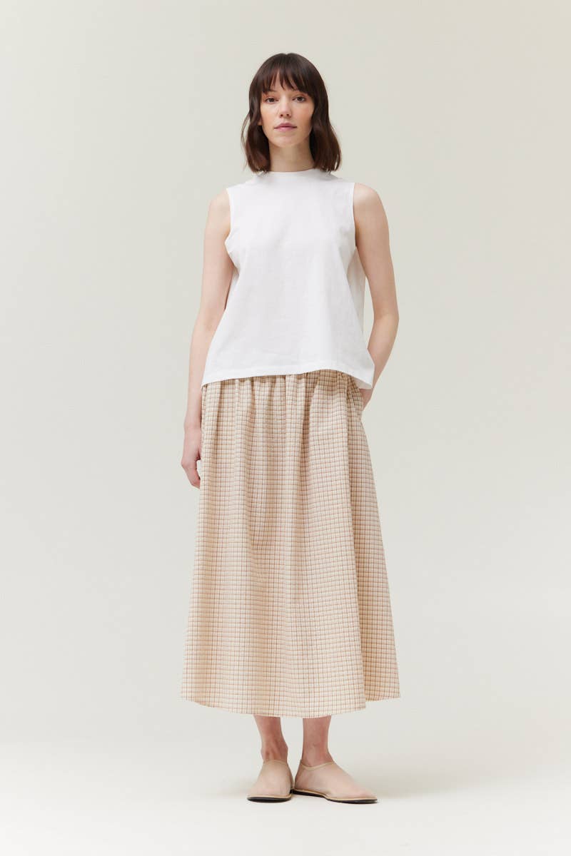 Grade & Gather - 42078 - BACK FOLDED TSHIRT: OFF WHITE / Contemporary / MEDIUM