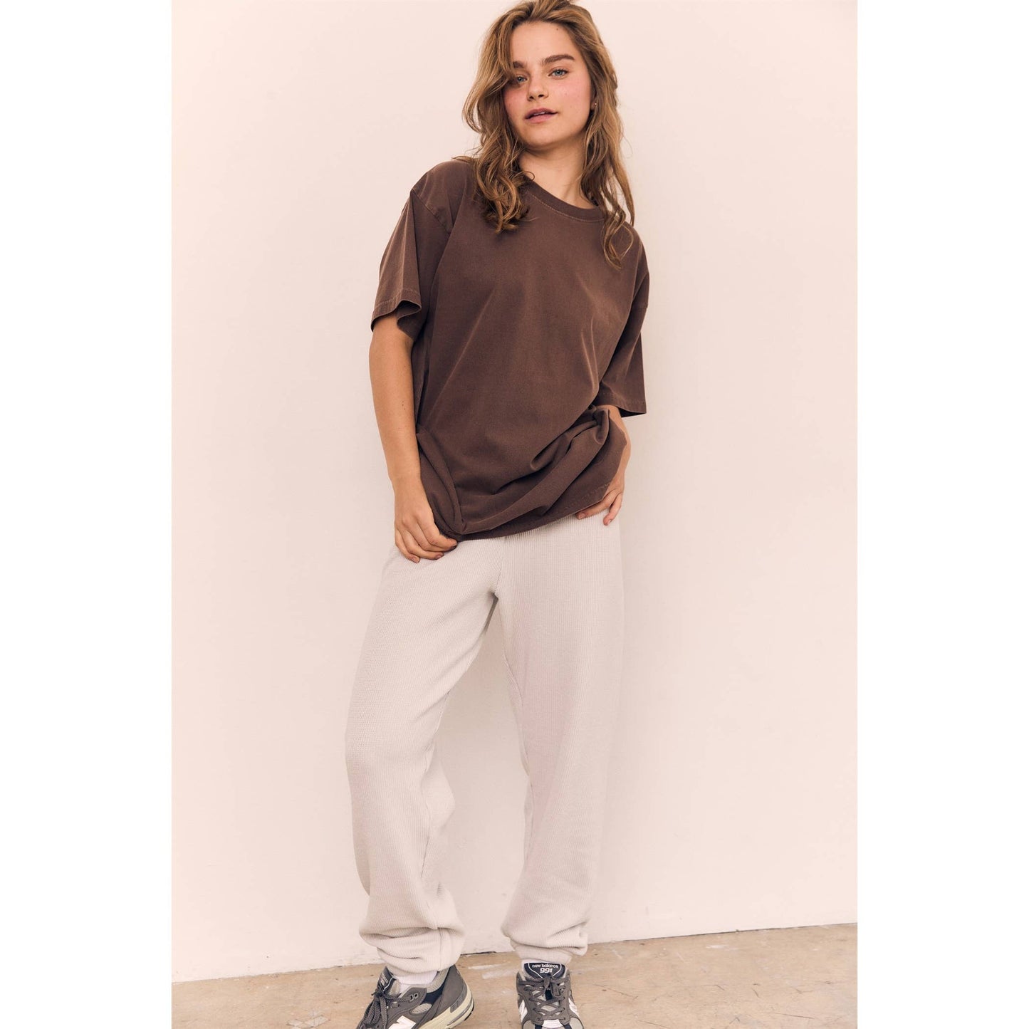 The Blank Lab - Oversized Mineral Washed Cotton Tee (AAC095): NEW YORK NAVY / S-M-L(2-2-2)