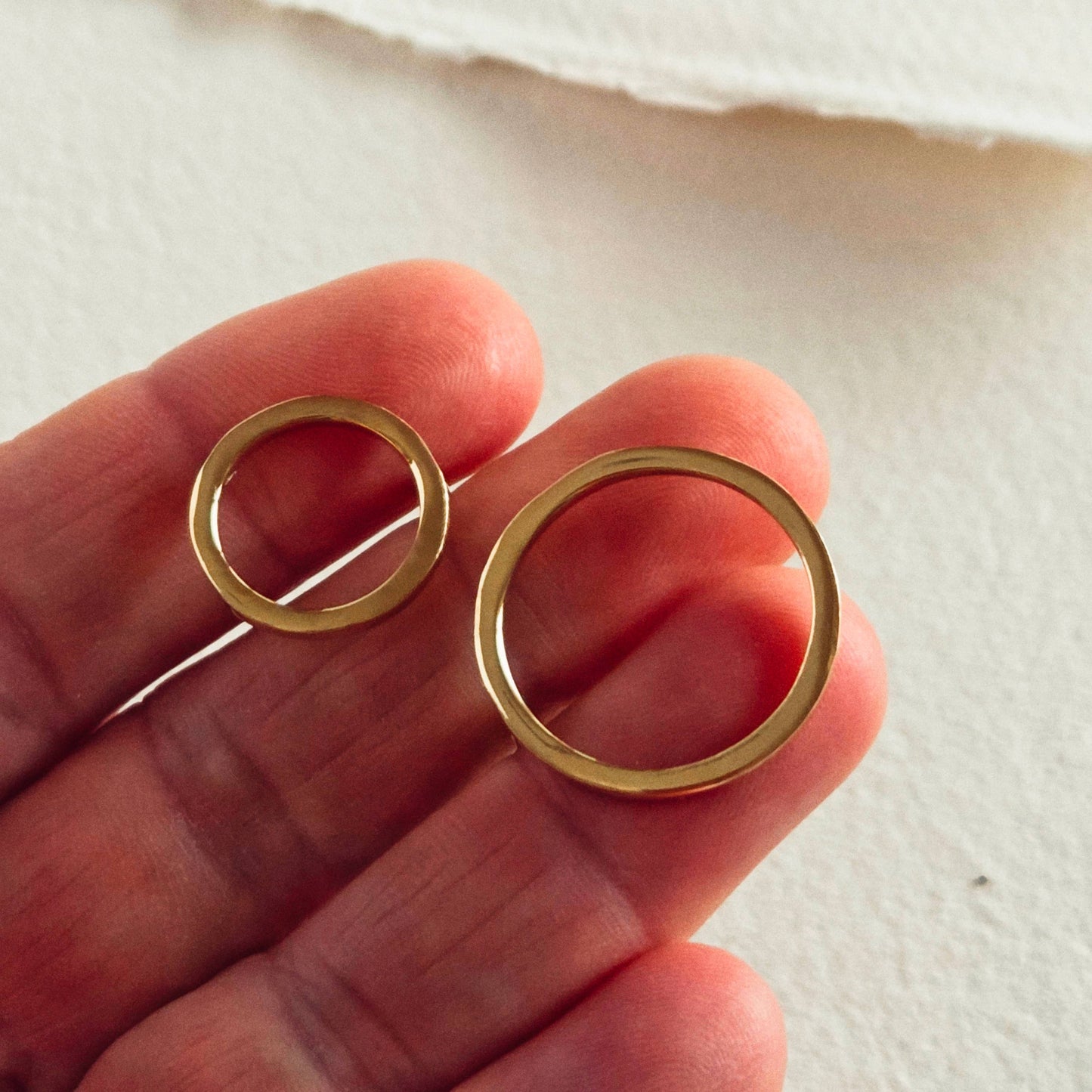 Bisjoux - Brass ring open circle adjustable handmade double ring