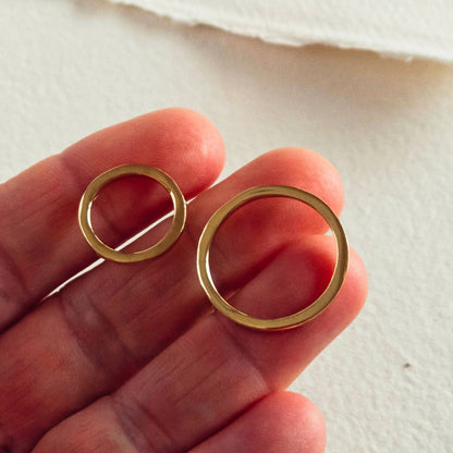 Bisjoux - Brass ring open circle adjustable handmade double ring
