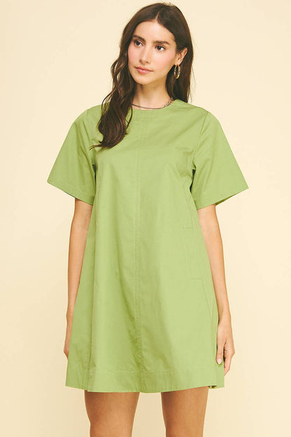 PINCH - TUNIC MINI DRESS WITH TUCKED DETAIL AT BACK - 6756D: DEEP NAVY / M