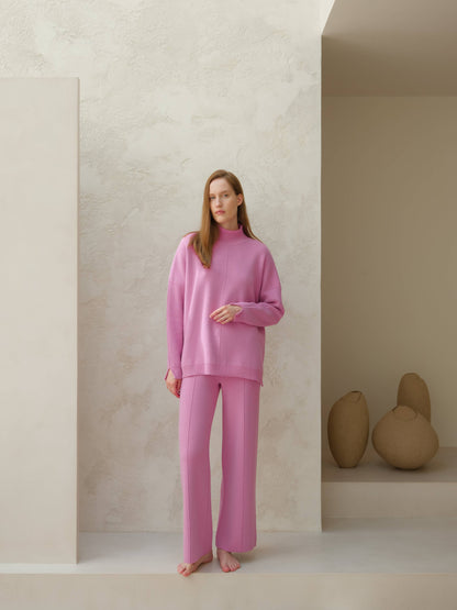 Lèmme - Cashmere blend wide-leg pants: Ceruleo / S