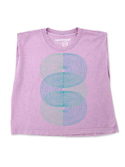 Supermaggie @ Faire - Double S Curve Maisie Heavyweight Muscle Tee: Pink Lavender / Sm