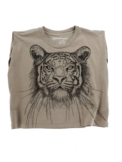 Supermaggie @ Faire - Tiger Maisie Heavyweight Muscle Tee: Pink Lavender / Lg