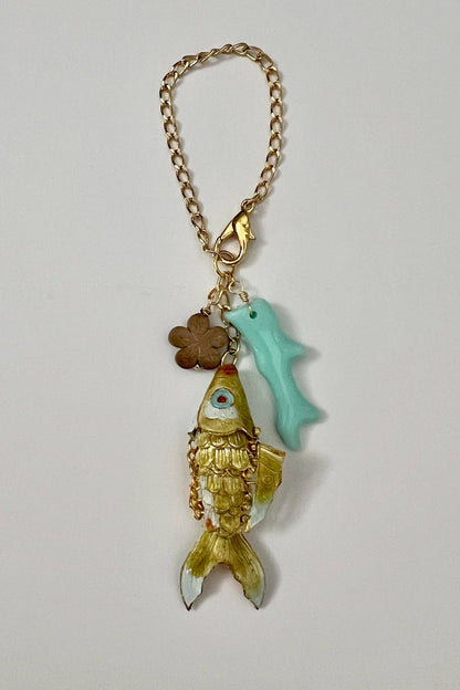 Sandrine France Studio - Bag Charms: Green fish