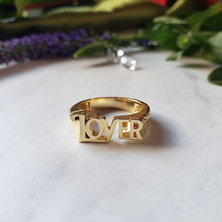 Dreamers of Dreams - The Lover Ring - 14k gold Lettering: 6