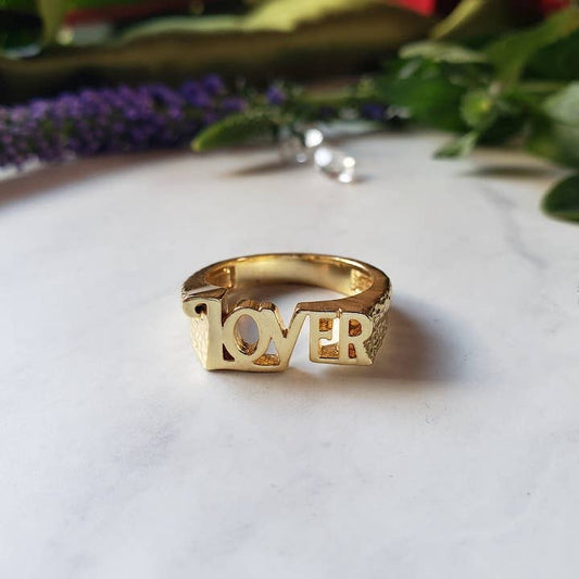 Dreamers of Dreams - The Lover Ring - 14k gold Lettering: 7