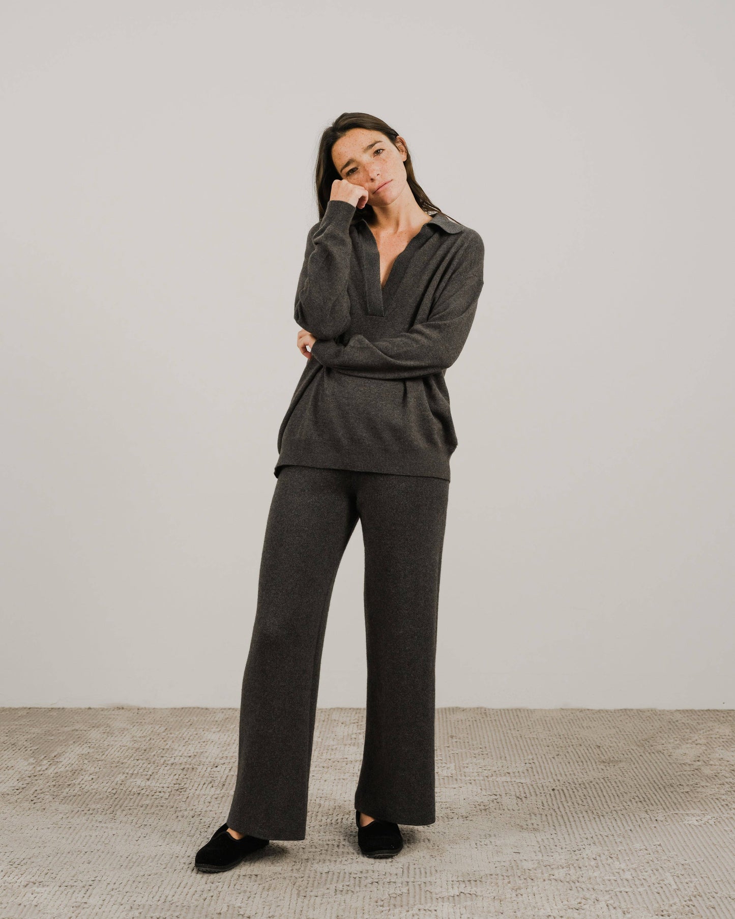 Lèmme - Cashmere blend polo: Bianco Naturale / L