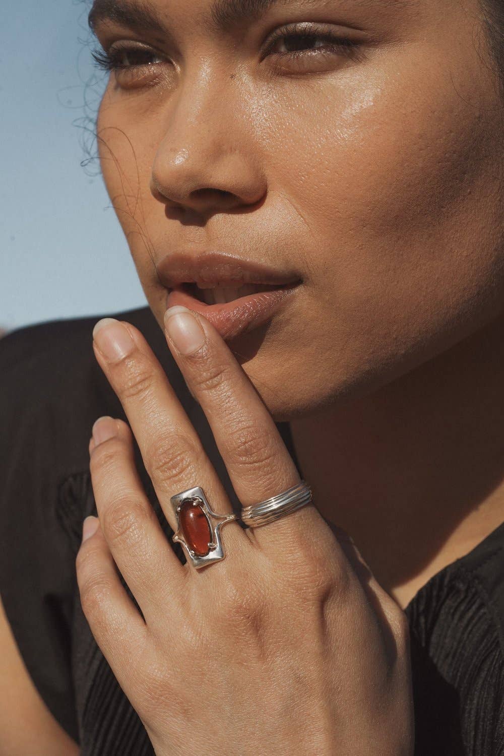 Lindsay Lewis - Walton Ring - Brown: Gold Plated / 7