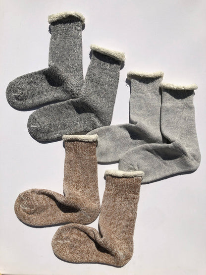 Billy Bamboo - SUPER TERRY LOOP SOCKS: Brown / Women’s 7.5 - 10.5, Men’s 7 - 11.5