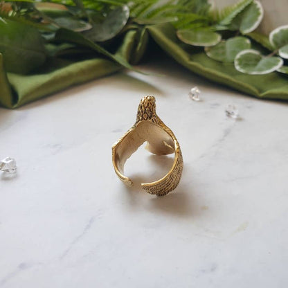 Dreamers of Dreams - Hawk Ring - Brass Spirit Animal Statement Ring