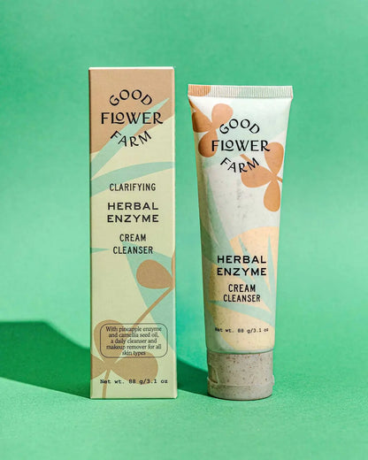 Good Flower Farm - Herbal Enzyme Cream Cleanser / Eco Plastic-Free Tube