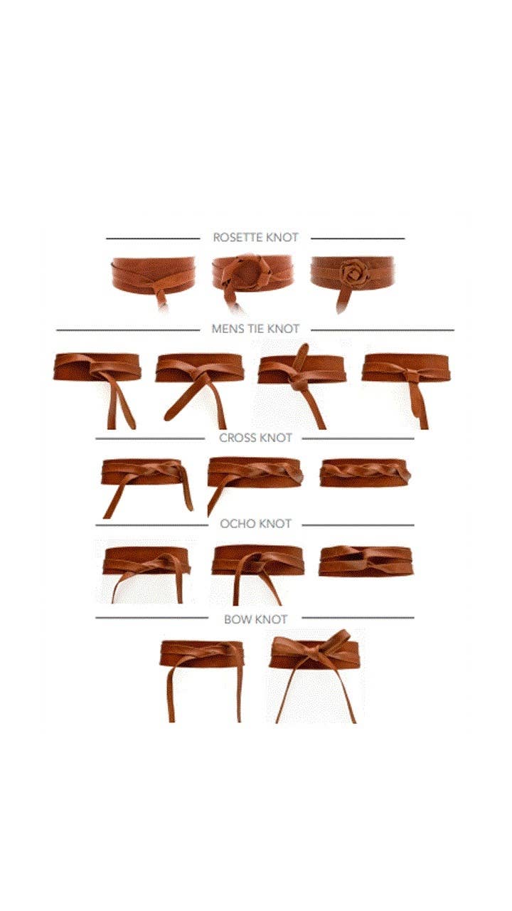 ADA Collection Belts - Wrap Belt - Cognac