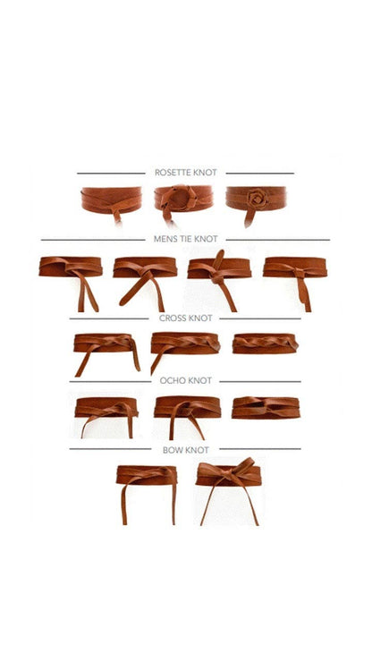 ADA Collection Belts - Wrap Belt - Cognac